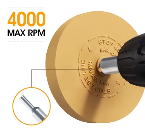 Image of 30 Pack Decal Remover Eraser Wheel Rubber Eraser Wheel for Drill Removes Car Stripes Vinyl Tapes and Graphics Rubber Eraser Wheel Tool Kit for Cars, RV, Motorcycles Sticker Remover Tool