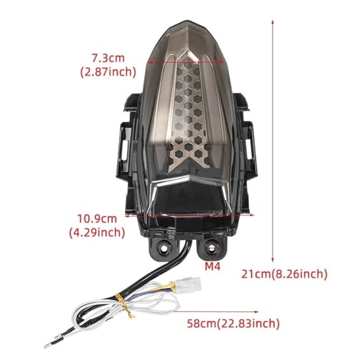 Luz trasera de motocicleta para YZF R15 V3 V4 2017-2023 con intermitentes 5