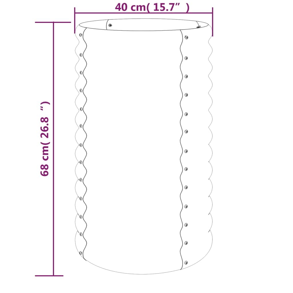 vidaXL Jardinière de jardin surélevée en acier thermolaqué Anthracite