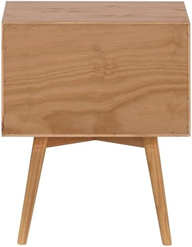 Miniatura 34 de Walker Edison Mesita de noche de madera moderna de mediados de siglo, cajón de almacenamiento y estante mesita de noche, 1 paquete, caramelo