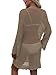 MixShe Beach Vacation Clothes for Women 2025 Fashion Cover up Summer Dresses Crochet Swim Suits Womens Bathing Outfits Khaki Small