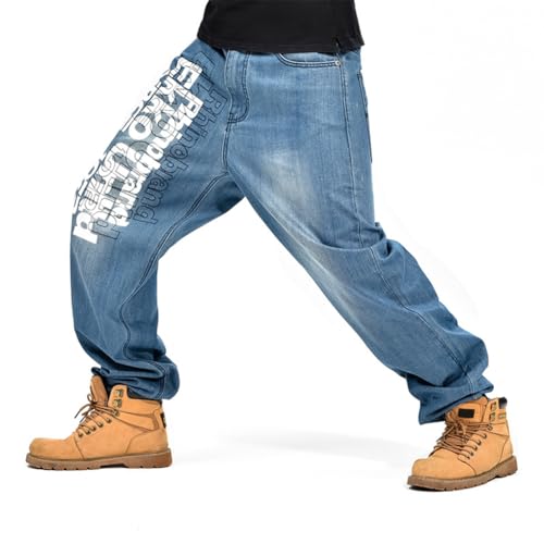 Baggy Jeans Men Hip Hop Loose Fit 90s Skateboard Denim Pants3