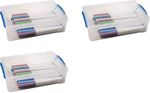 AdvantusSuper Stacker Storage Case, 2.6" x 5.5" x 9", Clear-Thrее Расk