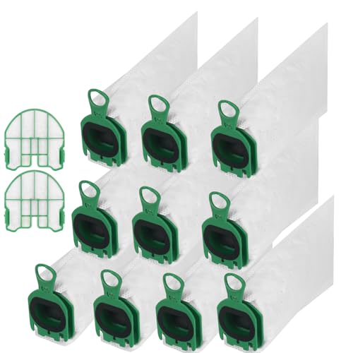 10 Staubsaugerbeutel und 2 Motorschutzfilter Filtertüten für Vorwerk Kobold VB100 FP100