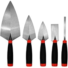 Masonry Hand Tool Set, Concrete Tools Set 1 pcs Brick Trowel, 2pcs Pointing Trowel, 1pcs Margin Trowel, 1 pcs Pointing Trowel