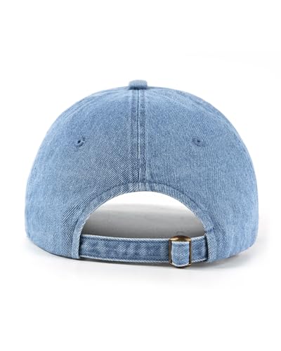 Image of XXL Baseball Cap For Big Heads, Soft Crown Washed Dad Hat, Oversized Denim Cap For Men Women Golf, Travel, Daily Wear