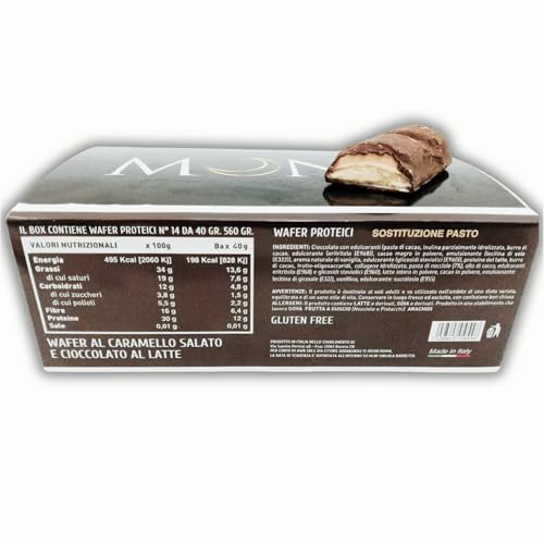Mond 14 Wafer Proteici Caramello Salato da 40 gr -