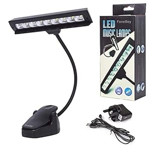 FoneBoy® Orkestlamp om vast te klikken, licht voor muziekstandaard / muziekstandaard, LED-lamp, aangedreven door…