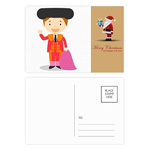 Cartes postales Père Noël rouge et violet lot de 20 pour ne jamais manquer de cartes de voeux