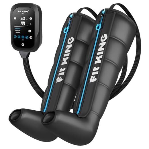FIT KING Upgraded Leg Massager Recovery Boots, Professional Air Compression Recovery System for Circulation & Athlete-Level Fast Recovery, Cordless Rechargeable Compression Boots (Medium)