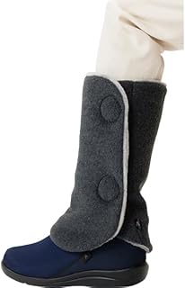 あゆみ 巻けるレッグウォーマー 徳武産業 4104 グレー 浮腫んだ脚から細身の脚までフィット 靴を履いたまま着脱可能