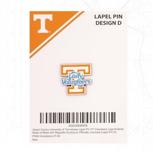 Image of Desert Cactus University of Tennessee Magnetic Metal Lapel Pin (D)