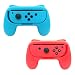 Beastron Grips Compatible with Nintendo Switch Joy Cons, Wear-Resistant Handle, 2 Pack (Red & Blue)