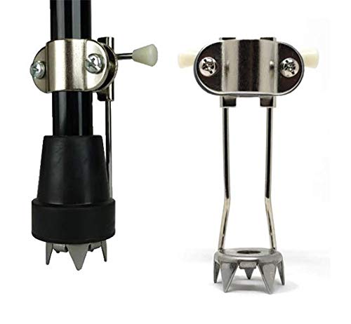 Heavy Duty Metal 4-Prong Ice Cane Tip Attachment - Essential for Safer Walking