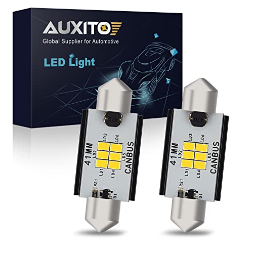 Image of AUXITO 578 LED Bulbs Canbus Error Free 211-2 212-2 41MM 42MM Festoon LED Bulbs for Dome Light Interior Car License Plate Map Door Courtesy Marker Lights, Xenon White