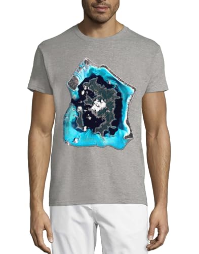 T-shirt Bora Bora depuis l'espace en coton pour vos sorties d'été
