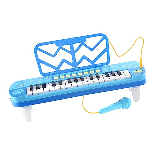 Kioware 電子ピアノおもちゃ、音楽キーボードピアノおもちゃ、37 キー、多機能早期学習、教育的な子供のギフト、, 青い