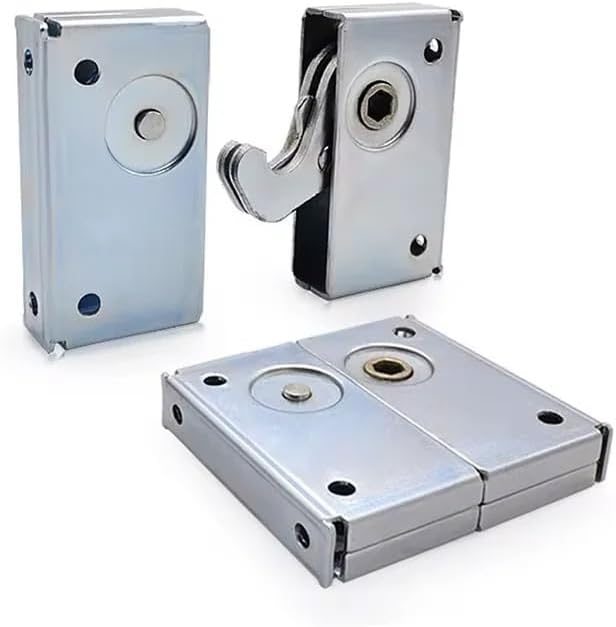 Heavy Duty Roto Lock Hook Lock Set,Concealed Butt-Joint Panel Fastening Latch for Mortise or Side Mount Installation(1pc Large Size)