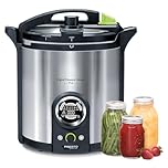Presto 02152 17-Quart Digital Pressure Canner - Digital Display, Waterbath Capable, 10 Built-In Safety Features, Recipe Book, Stainless Steel