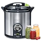 Presto 02152 17-Quart Digital Pressure Canner - Digital Display, Waterbath Capable, 10 Built-In Safety Features, Recipe Book, Stainless Steel