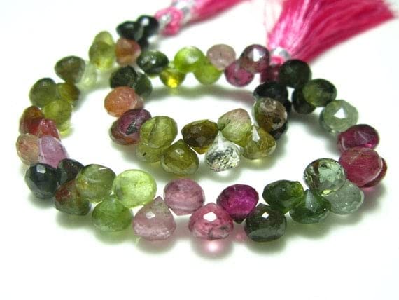 Multi Tourmaline Faceted Onion Briolettes : pierres fines pour créer un cadeau personnalisé