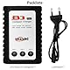 Tosiicop B3 Lipo Ladegerät - Lipo Akku Charger 10W für 2S 3S Akkus (7.4V, 11.1Volt) RC Car Balancer Ladegerät mit XH3P und XH4P Stecker für RC Auto Drone Boat Airplane Monstertruck Quadcopter Airsoft