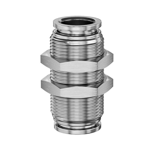 Conector PM12 de inserción rápida en acero inoxidable para tabiques neumáticos 2