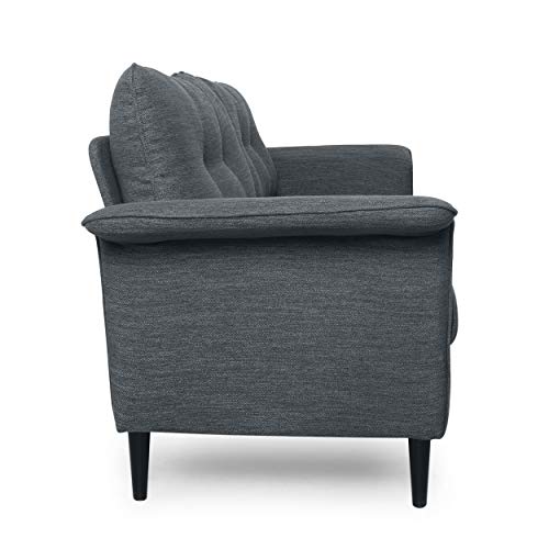 Christopher Knight Home Resaca 3 Seater Sofa, Charcoal + Dark Brown #TOP5