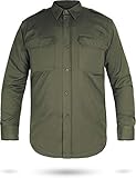 100 % Baumwolle normani Army Feldhemd Freizeithemd Langarm Rip-Stop [XS-3XL] Farbe Oliv Größe XS