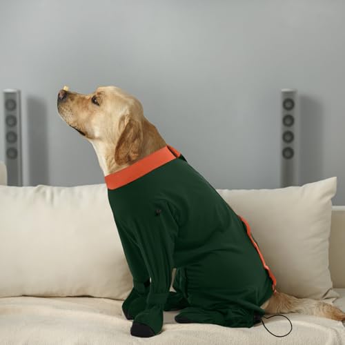 Image of Dog Footie Pajamas Surgical Onesie Anti Licking Bodysuit