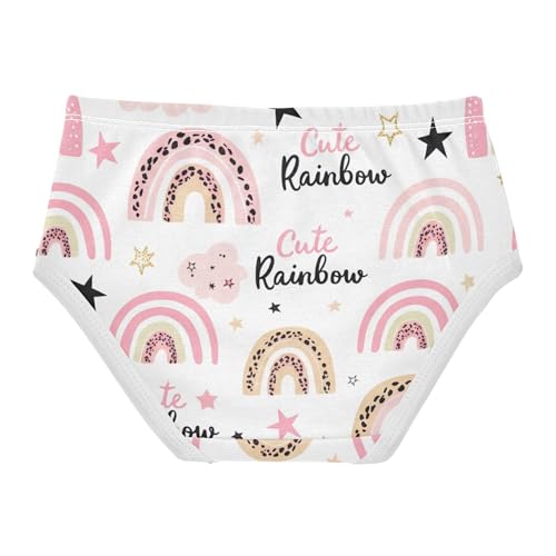 Pastel Rainbows Leopard Print Girls Underwear Toddler 2t Cotton Girl Panties Cute Bright Underpants Briefs2