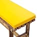 QiuiuQ Skórzana poduszka na ławkę, patio ogród długa miękka poduszka na ławkę do mebli zewnętrznych 150 x 30 cm wodoodporna antypoślizgowa gruba zastępcza sofa sofa skórzana mata żółta
