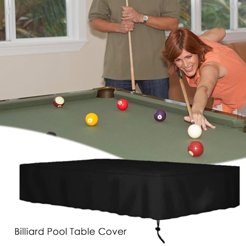Housse de table de billard en tissu Oxford noir bâche de protection imperméable pour meuble
