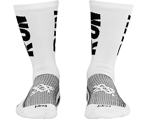 Meia HUPI Run Branco/Preto, Cor: BRANCO/PRETO