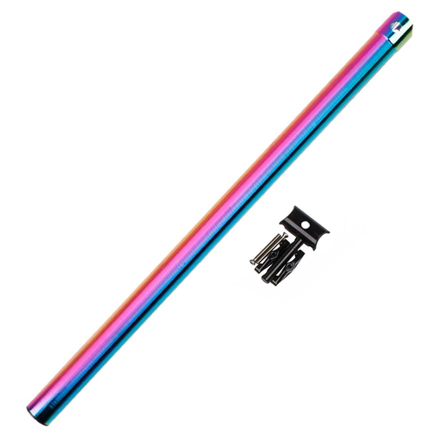 Ultralekka sztyca rowerowa ze stopu aluminium 31,8 x 580 mm, składana rura (kolor: Srebrny)