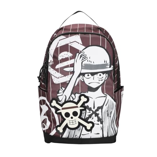 Bioworld One Piece Luffy Character Art 18.5 Adult Brown Backpack