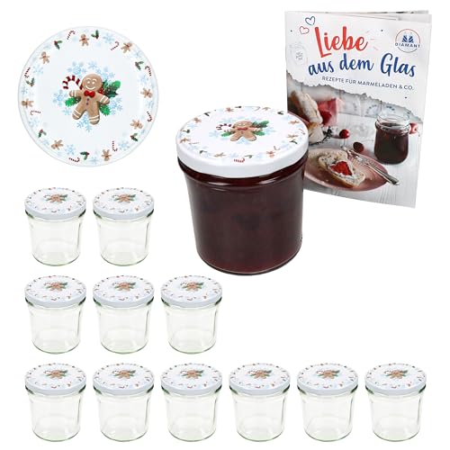 MamboCat 12er Set Sturzglas 350 ml mit Twist-Off-Deckel Candyman eisblau I Einmachgläser + to 82 Deckel + GRATIS Heft I Vorratsgläser einkochen & konservieren MamboCat 12er Set Sturzglas 350 ml mit Twist-Off-Deckel Candyman eisblau I Einmachgläser + to 82 Deckel + GRATIS Heft I Vorratsgläser einkochen & konservieren