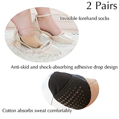 Ball of Foot Cushion Socks Seamless Toe Topper Socks Half Forefoot Socks Non-Slip Pain Relief Toe Half Socks4