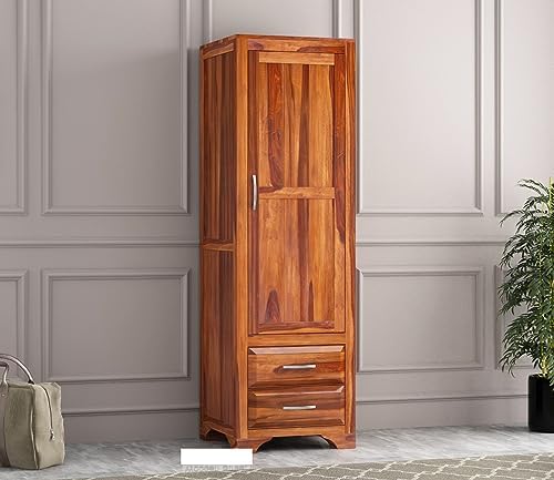 KUSUM HANDICRAFTS Solid Sheesham Wood Single Door 1-Door Wardrobe ...
