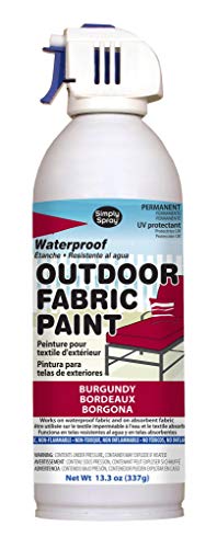 Simply Spray Outdoor Waterproof Fabric Spray Paint 13.3 Oz. Can Burgundy