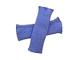 Fabricado en la UE Manoplas para bebés, 100 % lana de oveja merina, calentadores de punto Azul azul celeste 3-4 Años
