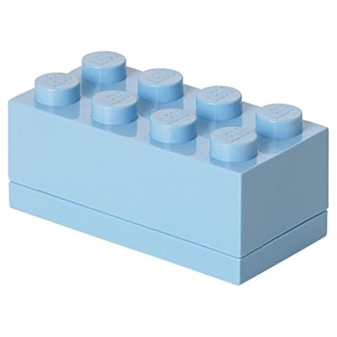 LEGO Mini Box 8 Knobs Light Royal Blue Storage Cover