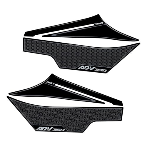 Autocollants latéraux de protection de réservoir moto ADV 350 noir 2022-2023