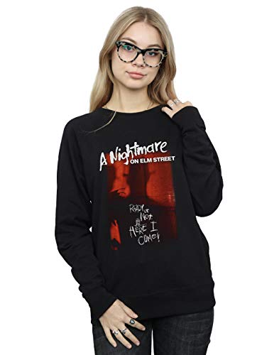 Absolute Cult A Nightmare On Elm Street Women's Here I Come Sweatshirt Black Large