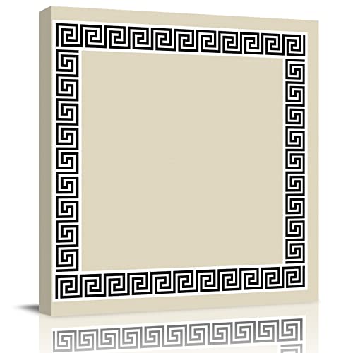 Canvas Wall Art Framed Wall Decoration Geometric Greek Key Design