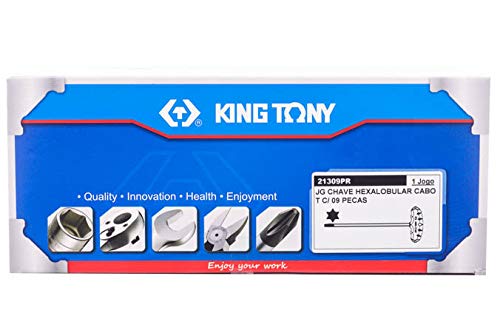 king tony 21309PR Set ®-Piece Male Torx Key with T-Shaped Handle, on Stand, Set of 9, Black - Image 4