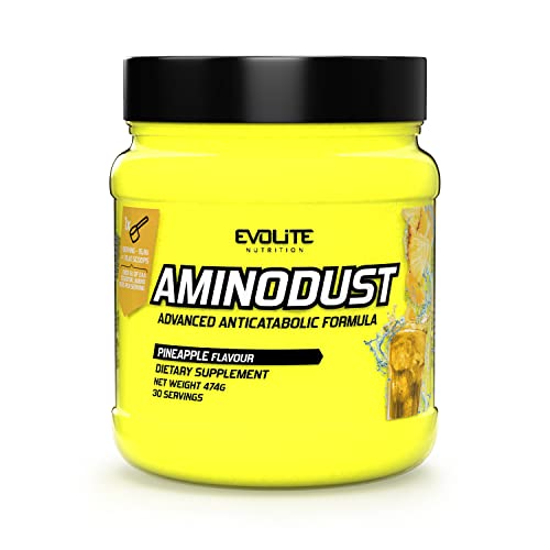 Evolite Nutrition EAA Powder Aminodust 474g - L Glutamine - Beta Alanine - Acide Amine Musculation Cover