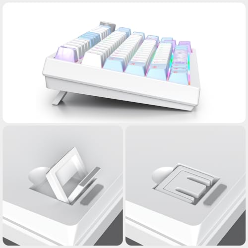 Image of Fogruaden Wired Gaming Keyboard 75 Percent, Hot Swappable, Gasket Mount Creamy Mechanical Keyboard with Knob, Linear Red Switch, RGB Backlit, Sound Absorbing Pads, NKRO Compact TKL Custom Keyboard
