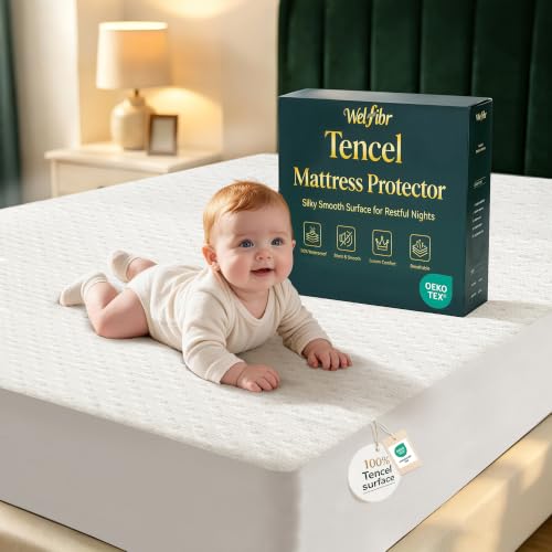 Tencel Mattress Protector Twin Size,100% Waterproof Cooling Mattress Cover