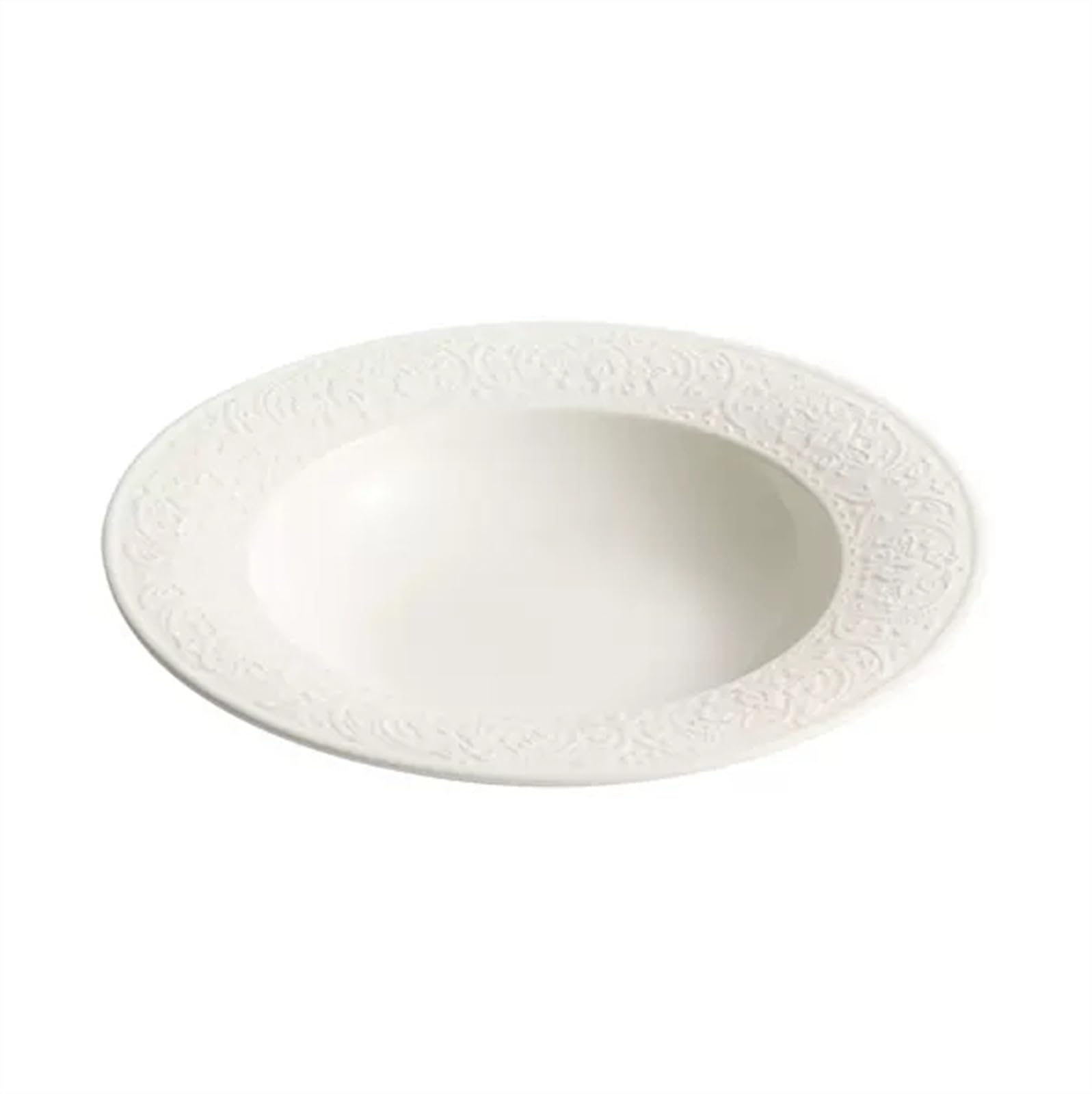 Talerze do jadalni biały ceramiczny talerz obiadowy domowy talerz na zupę okrągły głęboki talerz restauracja kawiarnia miska sałatkowa talerz deserowy talerz na przekąski talerz obiadowy (M)